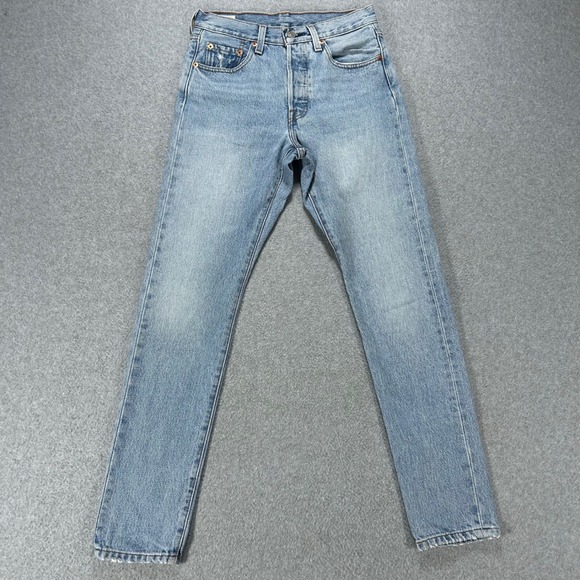 Levi's Denim - Levi's Jeans 501 Skinny Womens W25 L30 Light Blue Denim Classic Casual